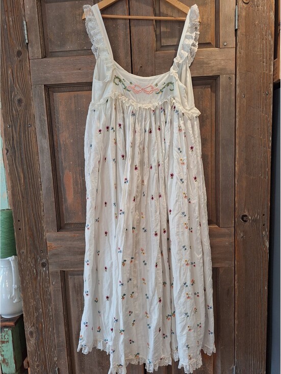 Free People Dresses & Skirts - Free People cotton peasant dress. Starlight babydoll, Large. Retail $300,
